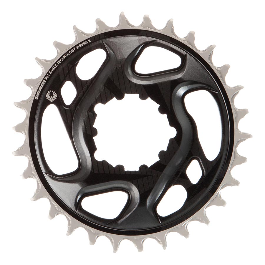 SRAM, GX Eagle C1, Chainring, Teeth: 30, Speed: 11/12, BCD: Direct Mount, Aluminum, Grey, 11.6218.046.000, -4mm