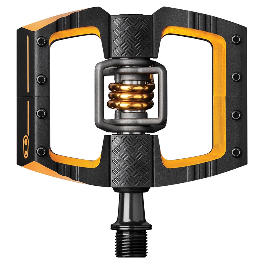 crankbrothers, MALLET DH 11, Pedals, Body: Aluminum, Spindle: Cr-Mo, 9/16'', Black & Gold / Gold Spring, Pair